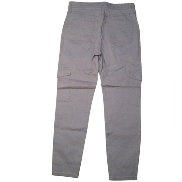 Sincerely Jules Medium Gray Straight Leg Pull On Cargo Pants Size Large - Picture 4 of 8